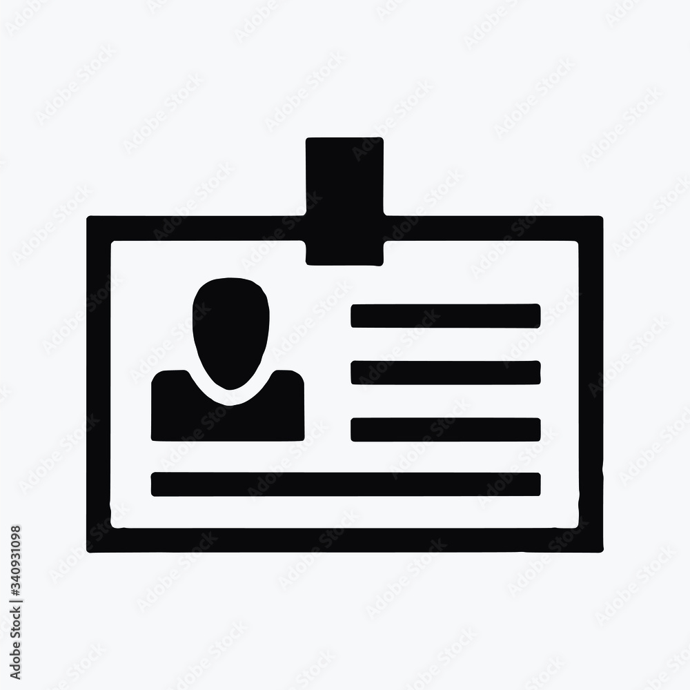 id card single vector icon symbol id card single vector icon symbol