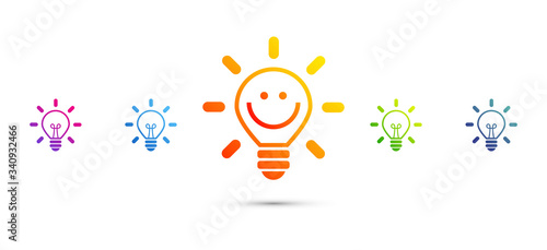 lampadina, idea, colori, creatività, idee