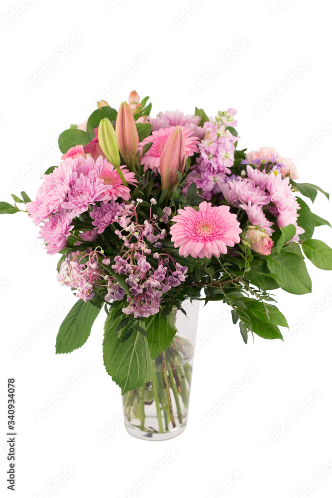 Flower bouquet in a vase isolated Flower bouquet in a vase isolated