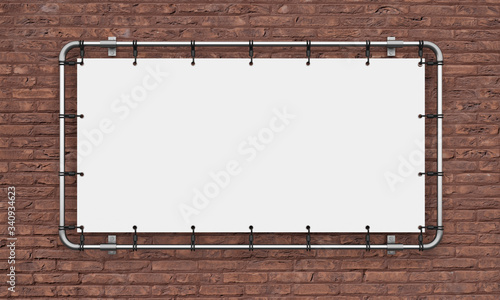 banner advertising vinyl billboard white tarpaulin layout template blank