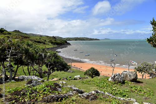 Vista de la costa este de la Île Rodrigues, la hermana pequeña de Isla Mauricio, archipiélago de las Mascareñas photo