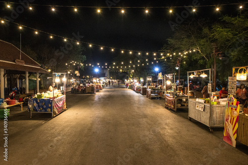 The walk street of Ayutthaya night market