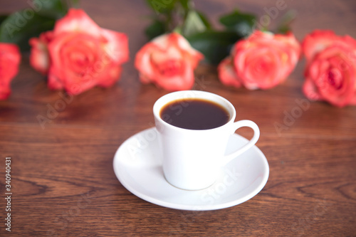 coffee with roses