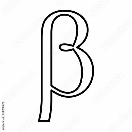 Beta greek letter icon