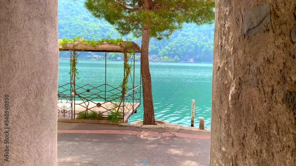 custom made wallpaper toronto digitalWaterfront in Village Morcote in Ticino, Switzerland.