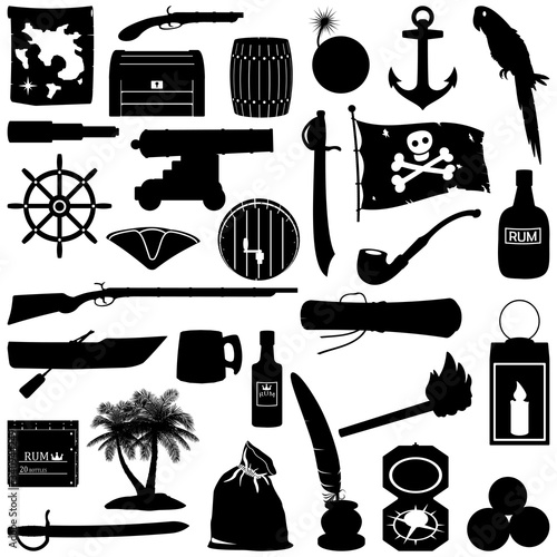 Vector Black Pirate Pictogram