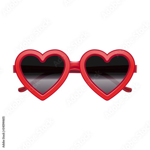 Realistic Detailed 3d Vintage Red Heart Glass. Vector