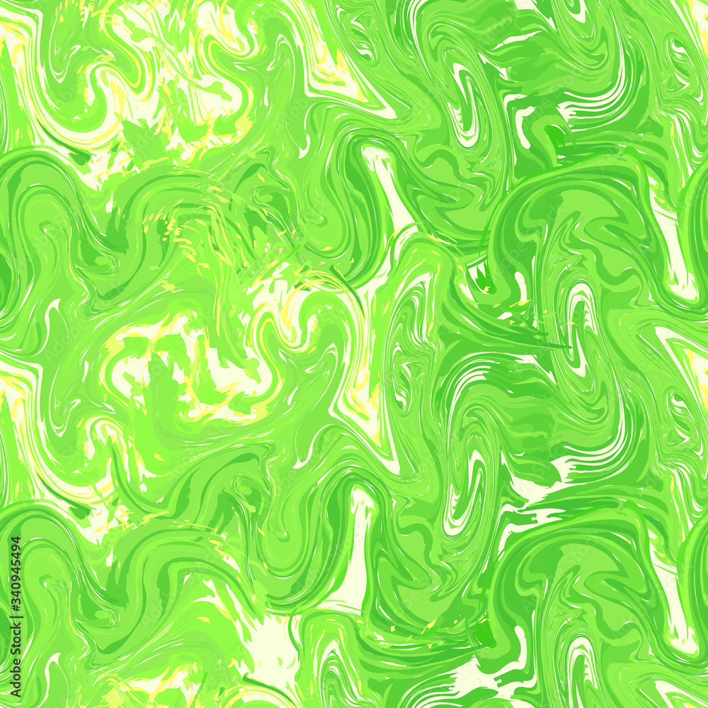 Abstract liquid pattern in lime color