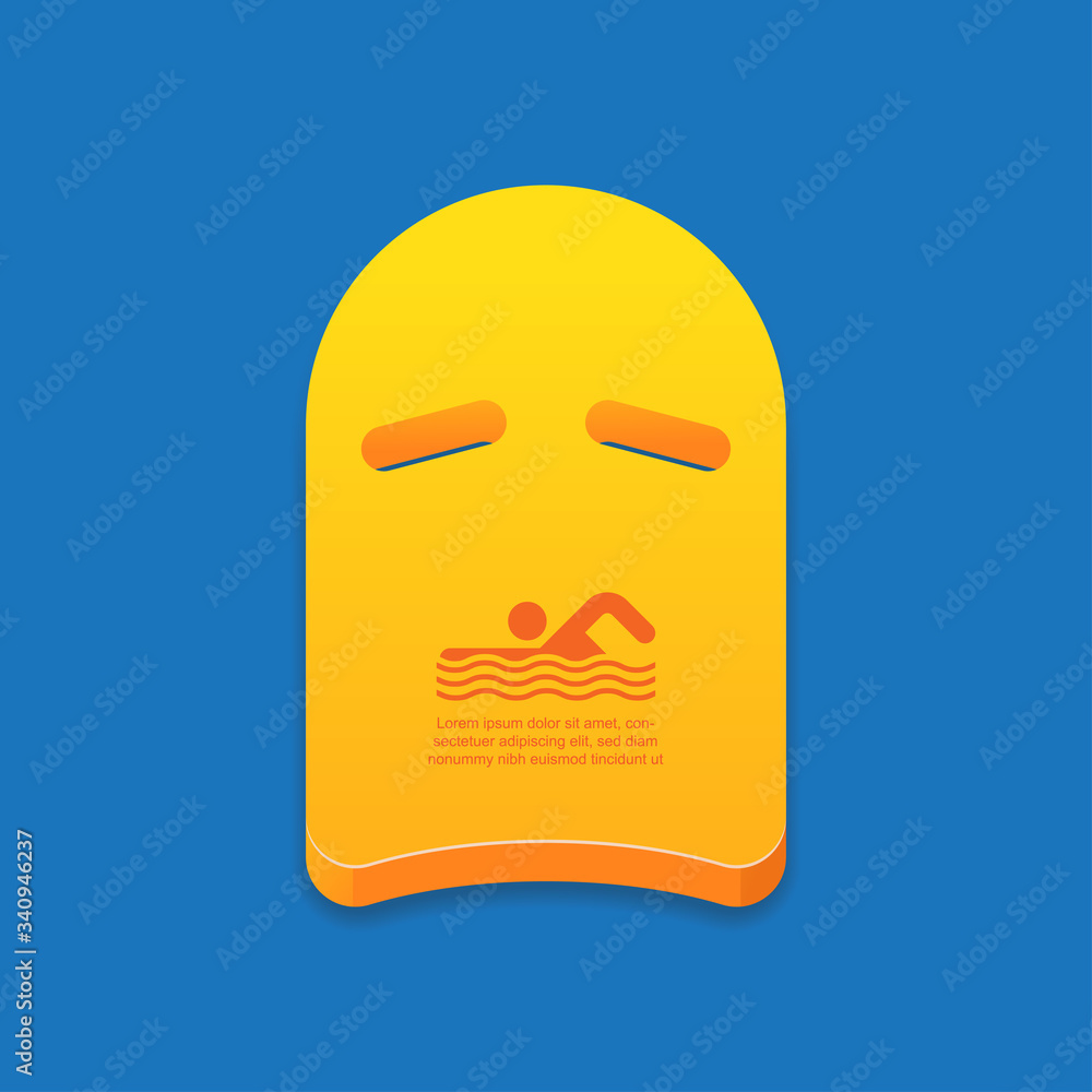 Kick board,floating board vector illustration. Kick board,floating board vector illustration.