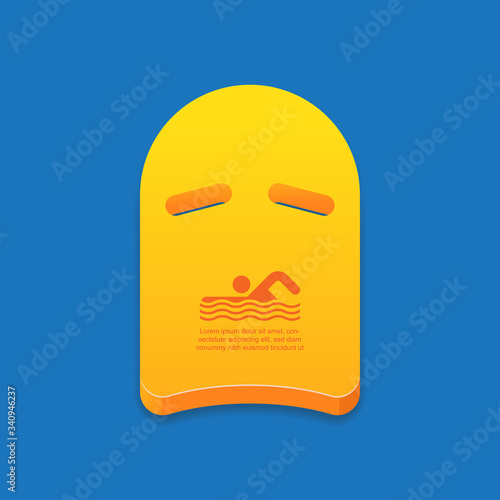 Kick board,floating board vector illustration.