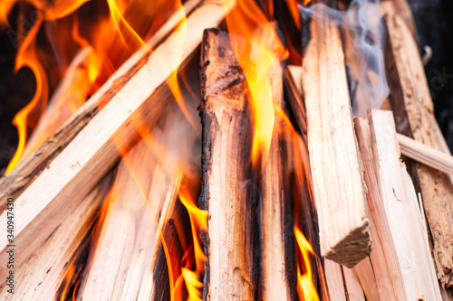 Fiery background, texture, fire closeup