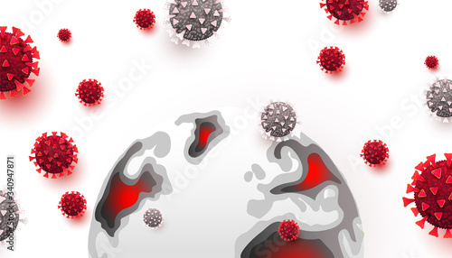 Coronavirus Covid-19 map with infected areas around the world. How the coronavirus outbreak is affecting the global economy