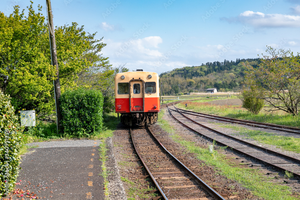 上総鶴舞駅の小湊鐵道 千葉県市原市 日本 上総鶴舞駅の小湊鐵道 千葉県市原市 日本