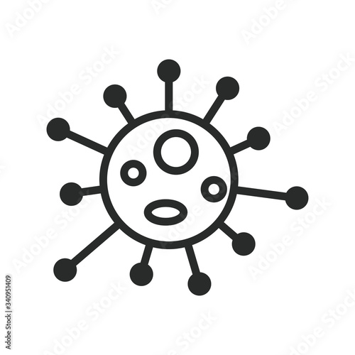 corona virus, bacteria icon vector deign illustration