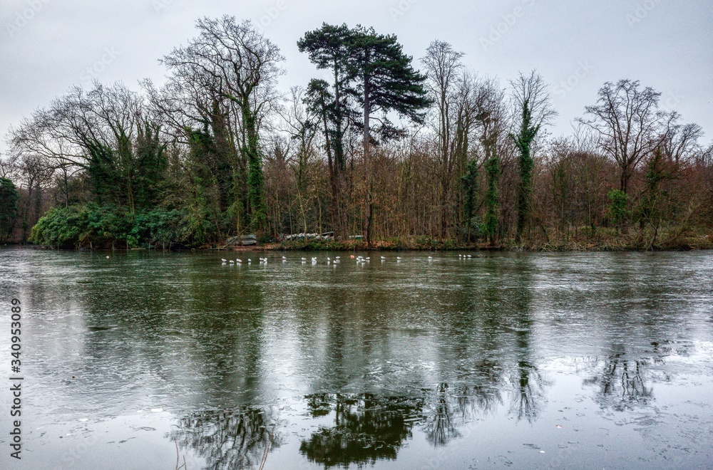 Fototapeta premium Lake at Bois de Vincennes