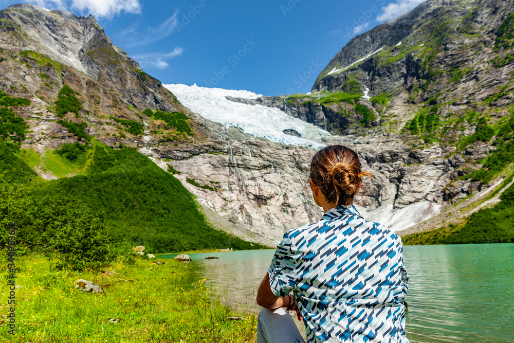 Naklejka premium Bøyabreeen Gletscher in Norwegen, Scandinavien