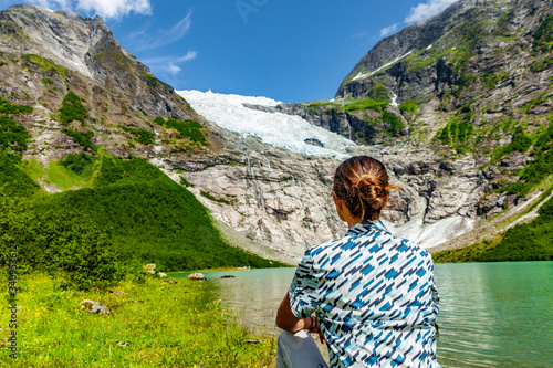Bøyabreeen Gletscher in Norwegen, Scandinavien
