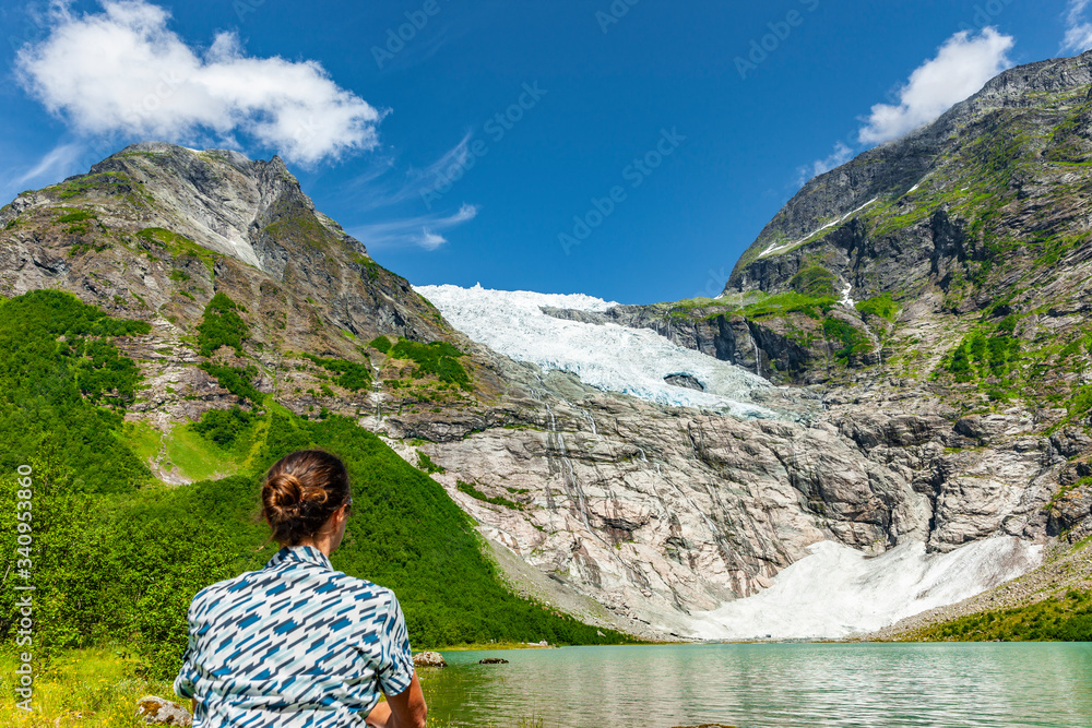 Naklejka premium Bøyabreeen Gletscher in Norwegen, Scandinavien