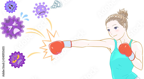 ウィルス撃退用のパンチ