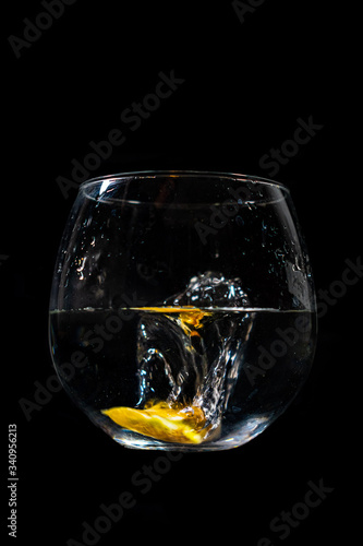 Lemon water splash