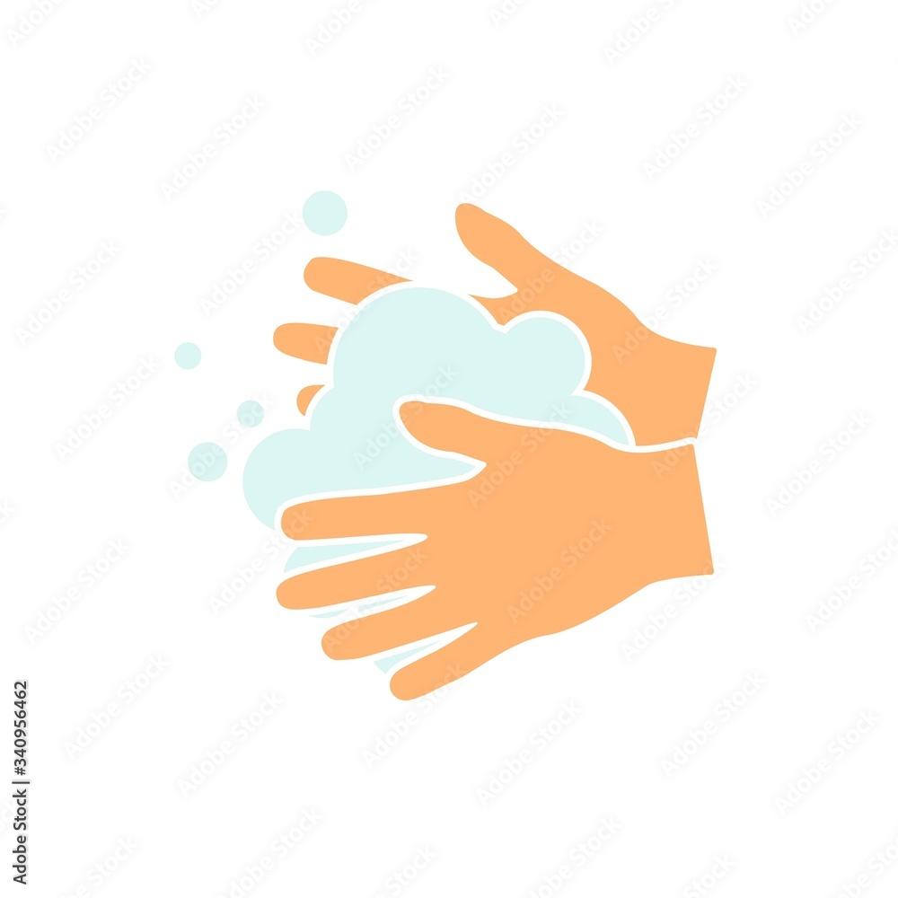 Hand sanitizer icon. Hands wash icon and hands logo. Vector illustration