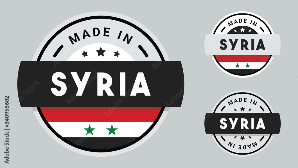 Made in Syria collection with Syria flag symbol. Made in Syria collection with Syria flag symbol.