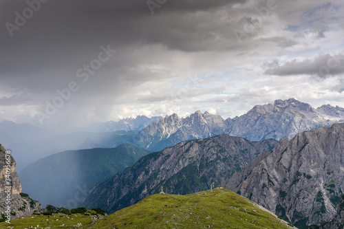 A view across the valley from near the Rifugio Auronzo, Dolomites - Tre Cime di Lavaredo