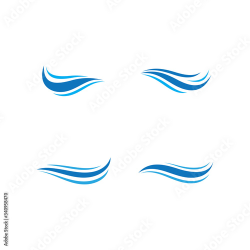 Fototapeta Naklejka Na Ścianę i Meble -  Water wave logo icon illustration