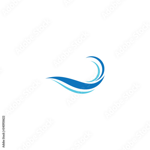 Water wave logo icon illustration