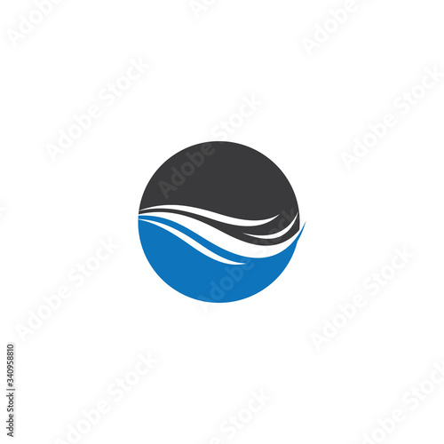 Water wave logo icon illustration