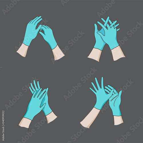 Protective gloves set
