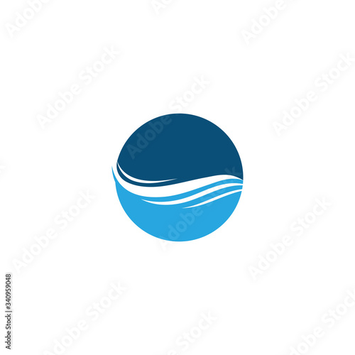 Water wave logo icon illustration