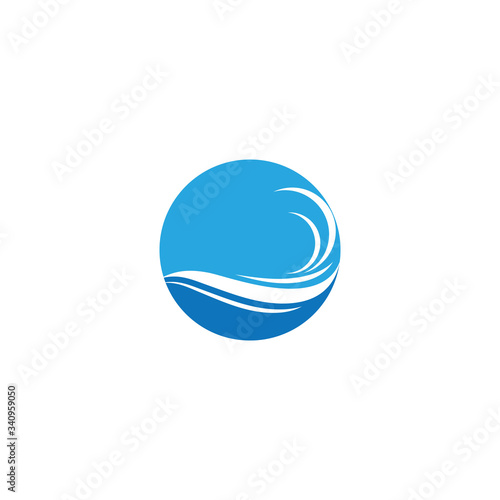 Water wave logo icon illustration
