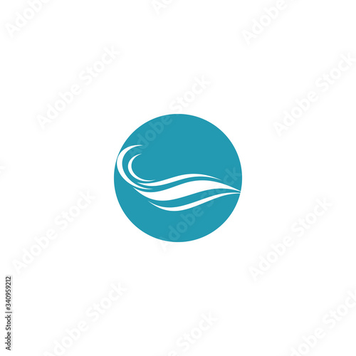 Water wave logo icon illustration