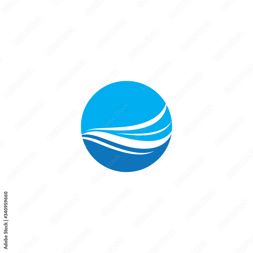 Water wave logo icon illustration Water wave logo icon illustration