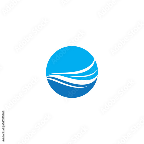 Water wave logo icon illustration