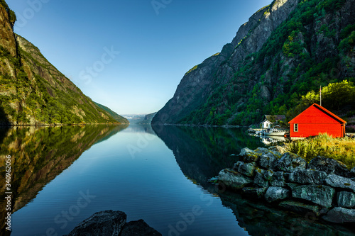 Blick auf den Hylsjord in Suldal, Norwegen
