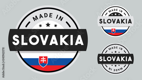 Made in Slovakia collection with Slovakia flag symbol.