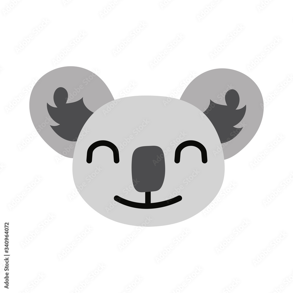 cute koala wild animal flat style icon cute koala wild animal flat style icon