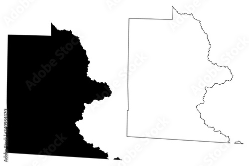 Brooks County, Georgia (U.S. county, United States of America,USA, U.S., US) map vector illustration, scribble sketch Brooks map