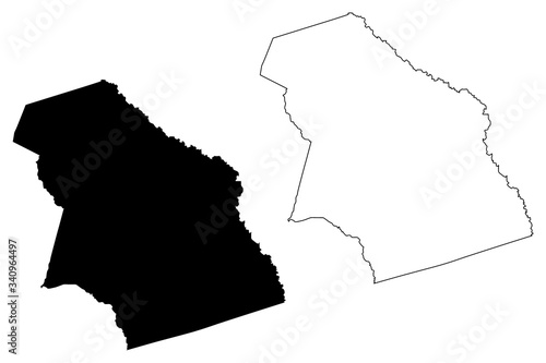 Bulloch County, Georgia (U.S. county, United States of America,USA, U.S., US) map vector illustration, scribble sketch Bulloch map