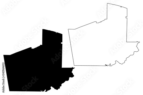 Carroll County, Georgia (U.S. county, United States of America,USA, U.S., US) map vector illustration, scribble sketch Carroll map