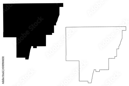 Catoosa County, Georgia (U.S. county, United States of America,USA, U.S., US) map vector illustration, scribble sketch Catoosa map
