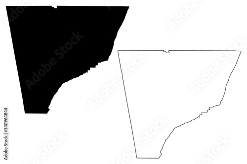 Chattooga County, Georgia (U.S. county, United States of America,USA, U.S., US) map vector illustration, scribble sketch Chattooga map