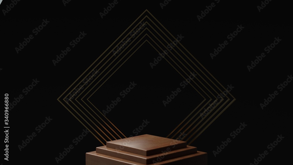 3d render ofbackground with a pedestal and a showcase, abstract minimal concept, blank space, simple clean design, minimalist mockup