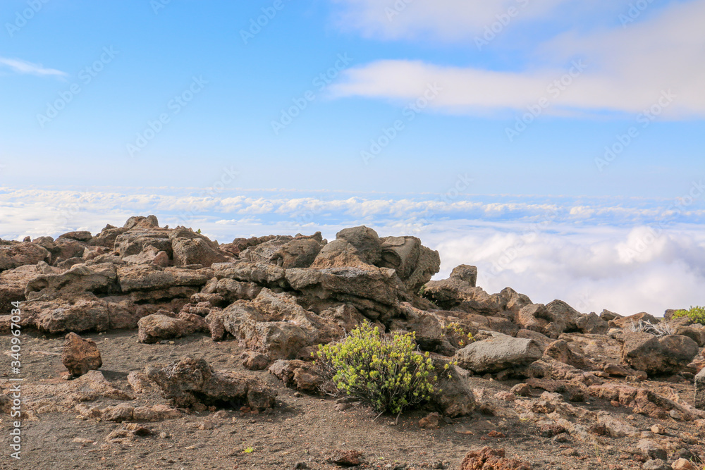 Sea of clouds, Haleakala National Park, Maui, Hawaii