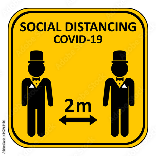 Illustration of social distancing.