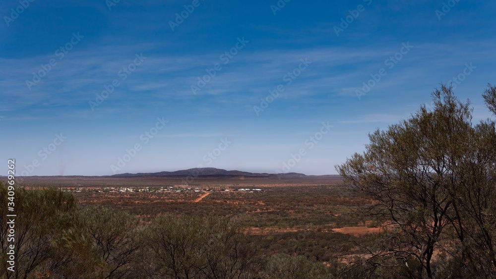 Aboriginal comunity of Yuendumu. In the Tanami Desert in Australia. With two litlle tornado.