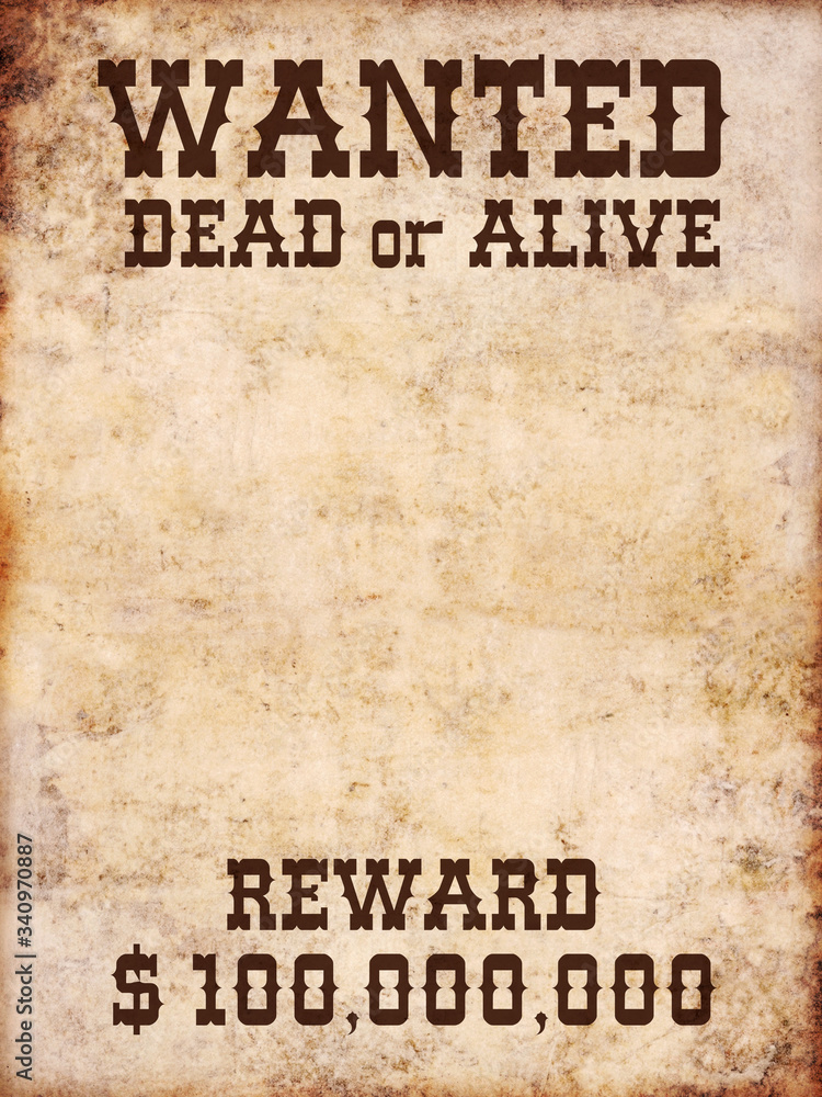 Poster Wanted dead or alive Stock Photo | Adobe Stock