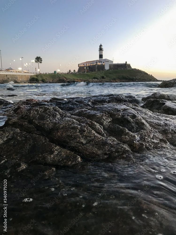 Barra Lighthouse, Sea